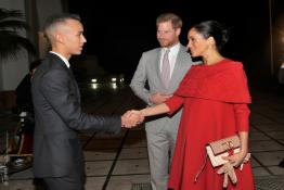 Image du Maroc Professionnelle de  SAR le Prince Héritier Moulay El Hassan reçoit à Rabat le Prince Harry d'Angleterre et son épouse, le 23 Février 2019 (Photo/ SPPR) via Jalilbounhar.com